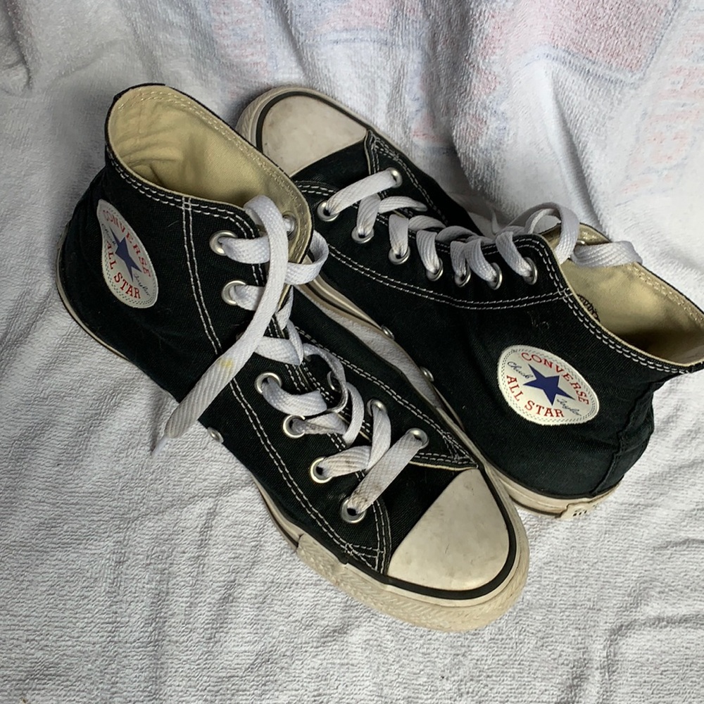 Converse black high tops